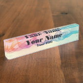 ギロカラフルシェ線 デスクネームプレート (側面)