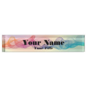 ギロカラフルシェ線 デスクネームプレート (正面)