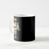 ギロチン伝統的タトゥーおもしろいチンアップサルカス コーヒーマグカップ (正面左)