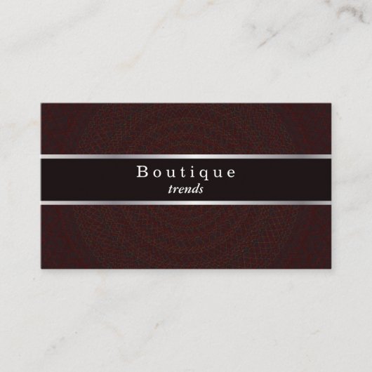 ギロッシュ模様（黒と銀） 名刺 (正面)