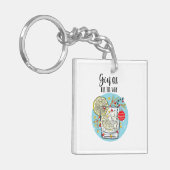 ギンおもしろいクリスマスカードは至る所でジャングル キーホルダー (正面左)