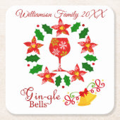 ギンおもしろいグルベルクリスマス スクエアペーパーコースター (正面)