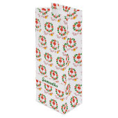 ギンおもしろいグルベルズクリスマスホリデーボトル ワインギフトバッグ (裏面アングル)