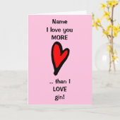 ギンおもしろいヴァレンティーンズデイカードより愛する カード (黄色い花)