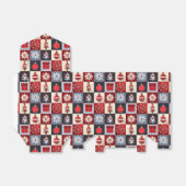 ギンガお洒落ムクリスマスパッチワークキルト フェイバーボックス (折り畳みなし)