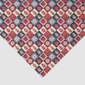 ギンガお洒落ムクリスマスパッチワークキルト 薄葉紙 (詳細)