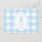 ギンガエレガントムフランスのテディベアおむつラッフル エンクロージャーカード (正面)