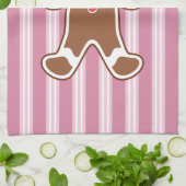 ギンガストライプのパン少年用キッチンタオル キッチンタオル (折り畳み)