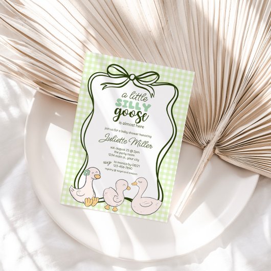 ギンガチョウ男女兼用赤ちゃんシャワー 招待状