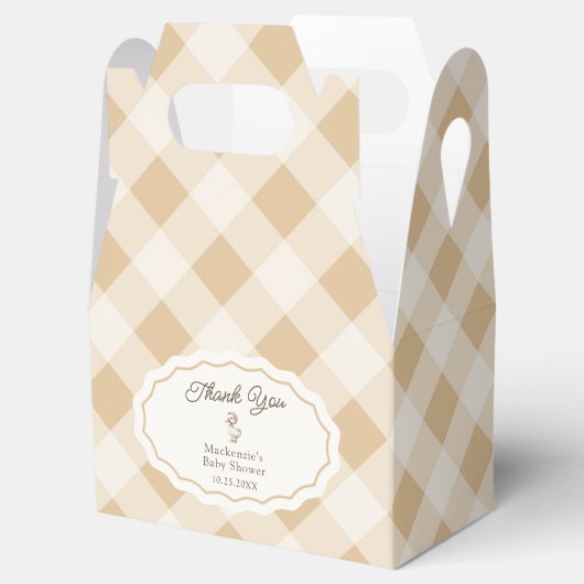 ギンガチョウ赤ちゃんシャワーありがとうお気に入りボックス フェイバーボックス (オープン)