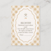 ギンガチョウ赤ちゃんシャワーギフト登録カード エンクロージャーカード (裏面)