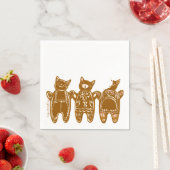 ギンガパンの猫たち絵を描 – 手 スタンダードカクテルナプキン (インサイチュ)