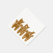 ギンガパンの猫たち絵を描 – 手 スタンダードカクテルナプキン (角)