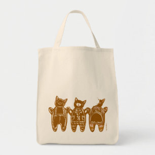 ギンガパンの猫たち絵を描 – 手 トートバッグ