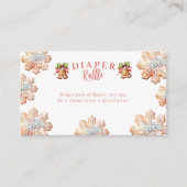 ギンガパン |クリスマスベビーシャワーおむつラッフル エンクロージャーカード (正面)