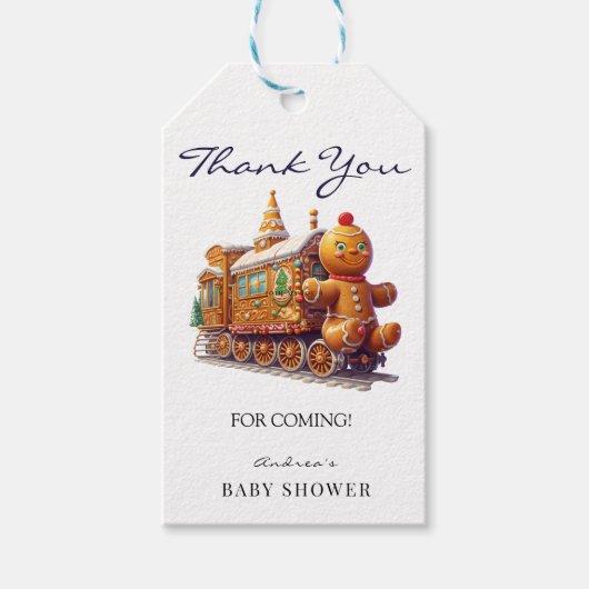 ギンガパン |クリスマスベビーシャワー感謝していお気に入り ギフトタグ (正面)