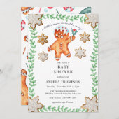 ギンガパン |クリスマスベビーシャワー 招待状 (正面/裏面)