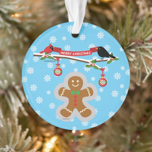 ギンガパン、雪の結晶と鳥 オーナメント (ツリー)