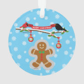 ギンガパン、雪の結晶と鳥 オーナメント (裏面)