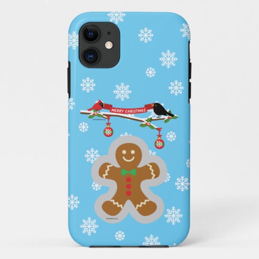 ギンガパン、雪の結晶と鳥 Case-Mate iPhoneケース (裏面)
