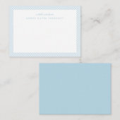 ギンガパーソナライズされたムの子供の青 ノートカード (正面/裏面)