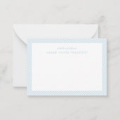 ギンガパーソナライズされたムの子供の青 ノートカード (正面)