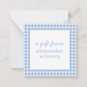 ギンガパーソナライズされたムギフト囲いカード ノートカード (正面)