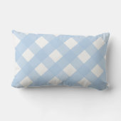 ギンガパーソナライズされたムブルー腰枕クッション ランバークッション (裏面)