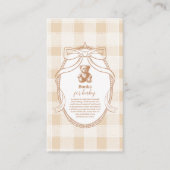 ギンガフランスのムテディベアベビー エンクロージャーカード (正面)