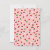 ギンガムとストロベリーベリースイートベビーシャワー 招待状 (裏面)