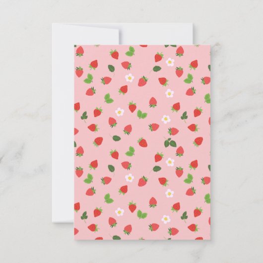 ギンガムとストロベリーベリースイートベビーシャワー 招待状 (裏面)