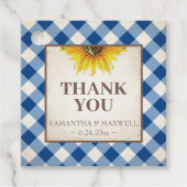 ギンガムとヒマワリありがとう フェイバータグ (正面)