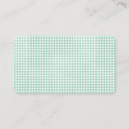 ギンガムに黒い猫とタンポポ 名刺 (裏面)