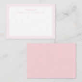 ギンガムのカスタマイズ子供用ピンクのメモカード ノートカード (正面/裏面)