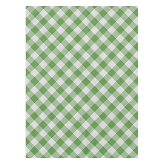 ギンガムの格子縞模様(緑市松模様に) テーブルクロス (正面)