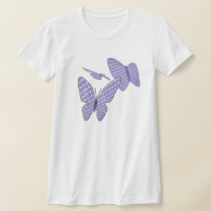 ギンガムの蝶 Tシャツ