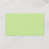 ギンガムの鶏のプロフィールカード 名刺 (裏面)