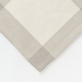 ギンガムは格子状のベージュをチェックする フリースブランケット (角)