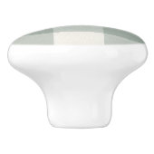 ギンガムは格子状の軽いセージ緑色をチェック セラミックノブ (側面)