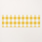 ギンガムイエローとホワイトパターン ヨガマット (裏面(横))