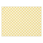 ギンガムイエローとホワイトプレイドパターン テーブルクロス (正面(横))