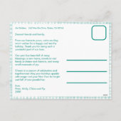 ギンガムウェーブグリーンカスタムクリスマス3 Photo シーズンポストカード (裏面)