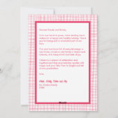 ギンガムウェーブピンクカスタムのクリスマス写真3 シーズンカード (裏面)