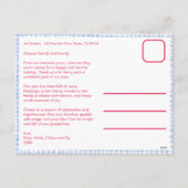 ギンガムウェーブピンクブルーカスタムクリスマス3 Photo シーズンポストカード (裏面)