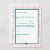 ギンガムウェーブピンク緑のクリスマスカスタム3 Photo シーズンカード (裏面)