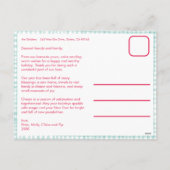 ギンガムウェーブピンク緑のクリスマスカスタム3 Photo シーズンポストカード (裏面)