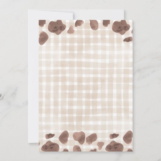 ギンガムカウボーイがやってくる!ベイビーシャワー 招待状 (裏面)