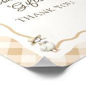 ギンガムガチョウ赤ちゃんシャワー本&ギフトサイン ポスター (角)