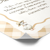 ギンガムガチョウ赤ちゃんシャワー渇望ステーションサイン ポスター (角)