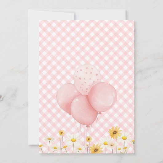 ギンガムガ間抜けースバースデーパーティー 招待状 (裏面)